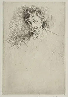 Whistler with the White Lock, 1879. Creator: James Abbott McNeill Whistler