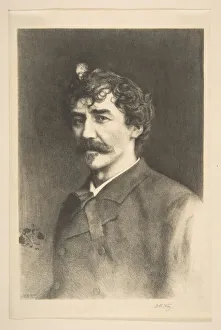 Whistler James Mcneill Prints: Whistler with the White Lock, undated. Creator: Thomas Robert Way