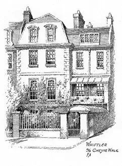 John Adcock Collection: Whistlers house, 96 Cheyne Walk, Chelsea, London, 1912. Artist: Frederick Adcock