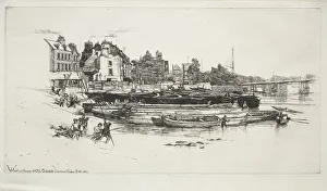 1818 1910 Prints: Whistlers House, Old Chelsea, 1863. Creator: Francis Seymour Haden (British, 1818-1910)