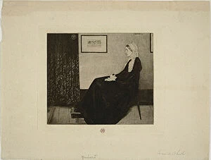 Whistlers Mother, after Whistler, c. 1883. Creator: Henri-Charles Guerard