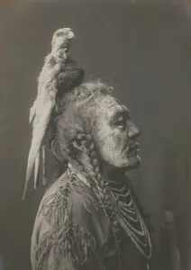Face Paint Prints: Two Whistles [A]-Apsaroke, c1908. Creator: Edward Sheriff Curtis