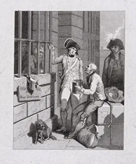 Robert Cruikshank Collection: A whistling shop : Tom & Jerry visiting Logic, on board the Fleet, Fleet Prison