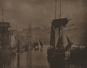 Carbon Print Prints: Whitby Harbor, c. 1885. Creator: Frank Meadow Sutcliffe (British, 1853-1941)