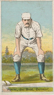 Baseman Gallery: White, 3rd Base, Detroit, from the 'Gold Coin'Tobacco Issue, 1887