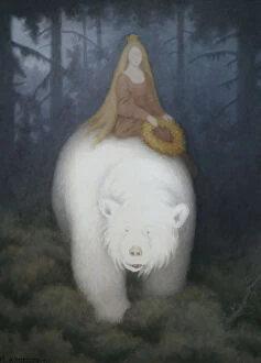 Folklore Collection: White-Bear-King-Valemon, 1912. Creator: Kittelsen, Theodor (1857-1914)