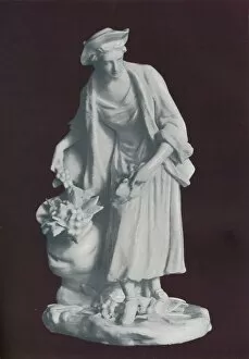 Chelsea Porcelain Gallery: White Chelsea Porcelain gardeners companion figure, c1770
