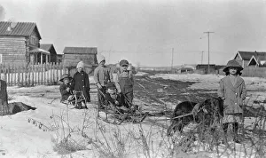 Nome Alaska United States Prints: White children playing, between c1900 and c1930. Creator: Unknown