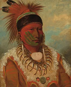 The White Cloud, Head Chief of the Iowas, 1844 / 1845. Creator: George Catlin