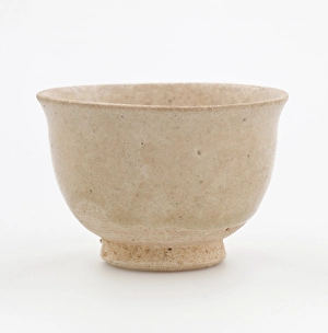 Glazed Earthenware Prints: White cup, date unknown. Creator: Unknown