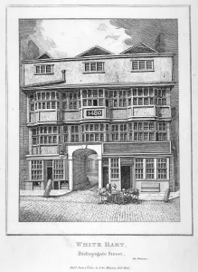 The White Hart Inn at no 119 White Hart Court, Bishopsgate, City of London, 1800