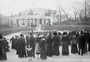 Wedding Day Prints: Before White House, 1913. Creator: Bain News Service