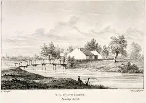 The White House on the banks of the River Lea, Hackney Marsh, London, c1830. Artist