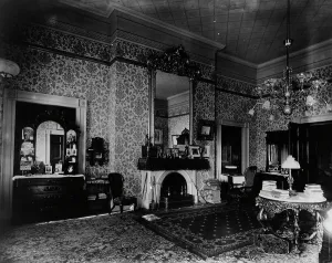 Official Residence Prints: White House bedroom, c1893, printed later. Creator: Frances Benjamin Johnston