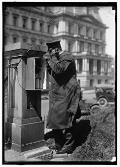 White House call box, between 1914 and 1918. Creator: Harris & Ewing. White House call box, between 1914 and 1918. Creator: Harris & Ewing