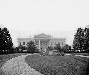 Statues Collection: White House, earliest known view (made in 1860 s), [Washington D.C.], March 1861. Creator: Unknown