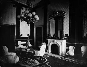 Mirror Collection: White House interior, Old Green Room (1st interior photo?) Presidents study