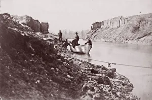 Osullivan Prints: White House Landing, Pamunkey River, 1861-65. Creator: Tim O Sullivan