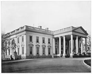 The White House, Washington DC, late 19th century. Artist: John L Stoddard