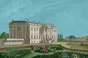 Neo Classical Prints: The White House, Washington DC, United States, 1837, (1850). Creator: Jules Louis Arnout