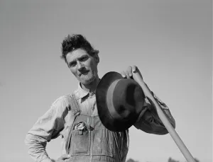 White laborer of the Mississippi Delta, Issaquena County, Mississippi, 1937. Creator: Dorothea Lange
