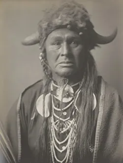 Horns Prints: White Man Runs Him, 1908. Creator: Edward Sheriff Curtis