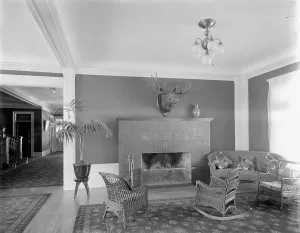 Wicker Prints: White Mts. N.H. Profile House, corner of the lobby