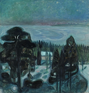 Mystery Prints: White Night, Started 1900, finished 1901. Creator: Edvard Munch