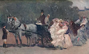 Footman Prints: White and Pink Tulle. - In The Park, c1900. Artist: Albert Ludovici