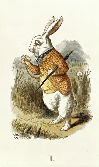Timepiece Prints: The White Rabbit, 1890. Creator: John Tenniel