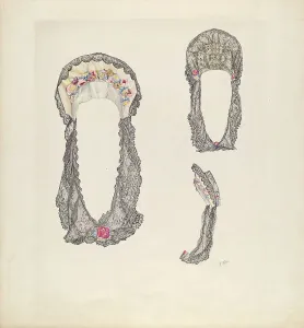 Arbo Arelia Prints: White Satin Bonnet, c. 1936. Creator: Arelia Arbo