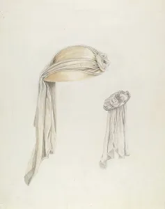 Verbeke Lucien Prints: White Satin Hat, c. 1937. Creator: Lucien Verbeke