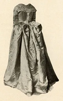 Colony Prints: White satin wedding gown worn by Mrs