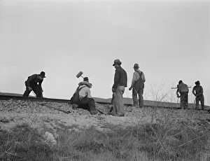 Repair Prints: White section gang near King City, California, 1937. Creator: Dorothea Lange