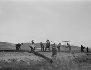 Repair Prints: White section gang near King City, California, 1937. Creator: Dorothea Lange