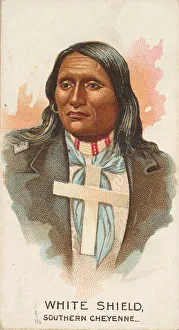 Black Hair Gallery: White Shield, Southern Cheyenne, from the American Indian Chiefs series (N2
