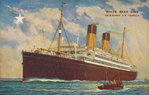 Steam Boat Prints: White Star Line. Twin-Screw S. S. Doric. c1920s. Creator: Unknown