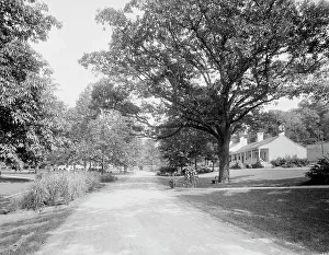 Health Resort Prints: White Sulphur Springs, W. Va. the west approach, c.between 1910 and 1920. Creator: Unknown