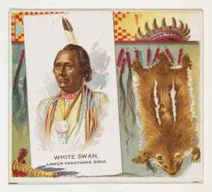 White Swan, Lower Yanktonas Sioux, from the American Indian Chiefs series (N36