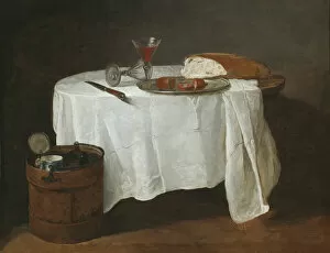 Sausage Gallery: The White Tablecloth, 1731 / 32. Creator: Jean-Simeon Chardin
