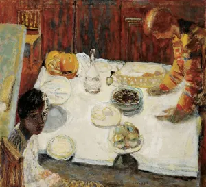 Bonnard Gallery: White Tablecloth (Dining room), 1925. Artist: Bonnard, Pierre (1867-1947)
