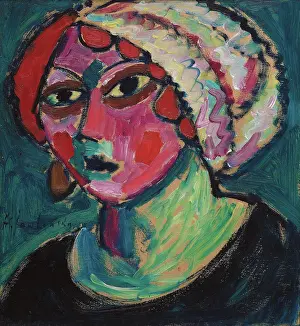 Javlensky Prints: White Turban, 1912. Creator: Javlensky, Alexei, von (1864-1941)