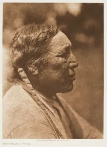 Plaited Prints: White Weasel-Ponca, 1927. Creator: Edward Sheriff Curtis