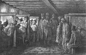 Blanchard Jerrold Prints: A Whitechapel Coffee House, 1872. Creator: Gustave Doré
