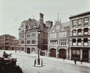 Turret Prints: Whitechapel Fire Station, Commercial Road, Stepney, London, 1902