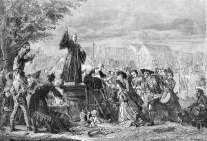 Ladder Prints: Whitefield Preaching in Moorfields A