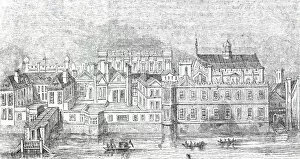 Whitehall, as it appeared before the fire of 1691, 1844. Creator: Unknown