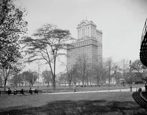 Office Building Prints: Whitehall Buildings [sic] from Battery Park
