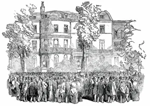 Sir Robert Peel 2nd Baronet Prints: Whitehall Gardens, London, 1850. Creator: Unknown