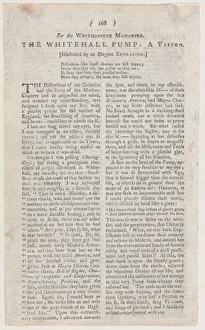 Letterpress Prints: The Whitehall Pump (page from The Westminster Magazine)